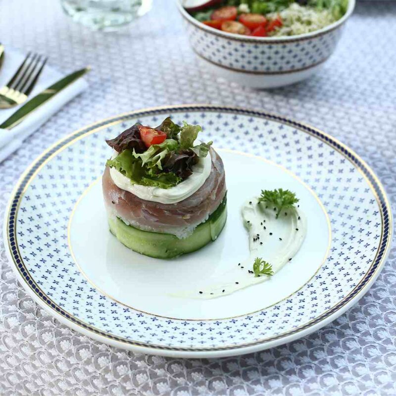 Sicilia Fine Bone China 10" Dinner Plate - Royal Blue - Set of 2 Pcs - Image 4