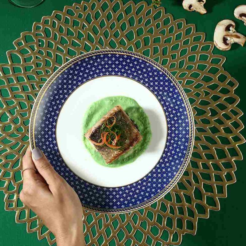 Sicilia Fine Bone China 8" Quarter Plate - Royal Blue - Set of 2 pcs - Image 6