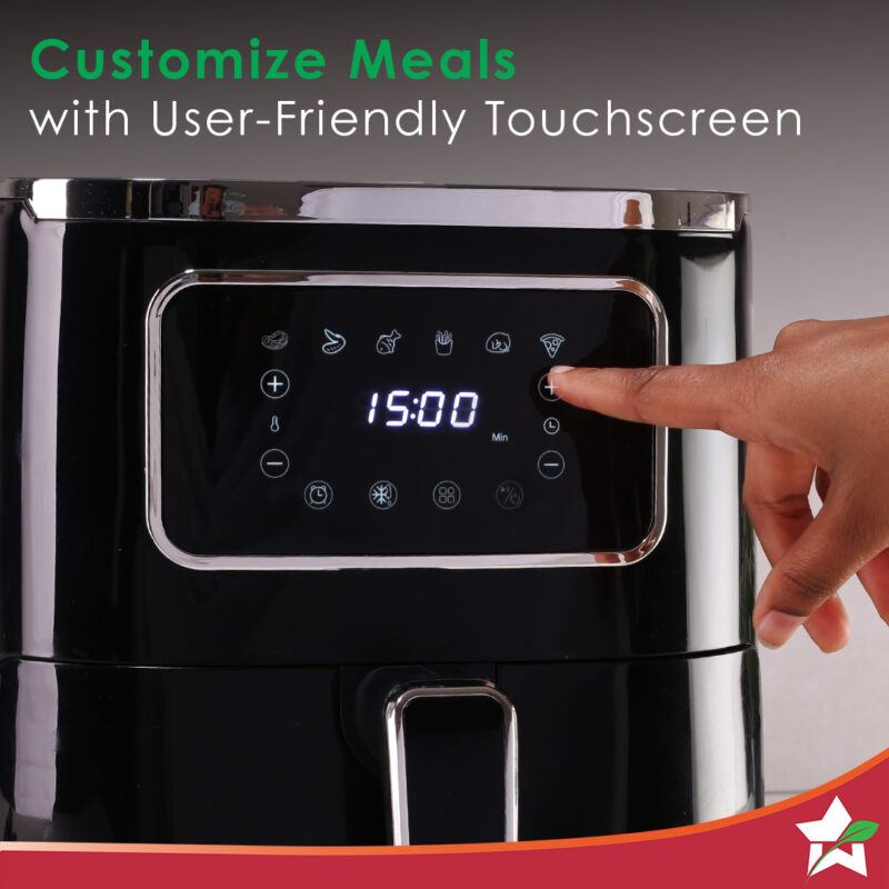 Platinum Digital Air Fryer | 5L | Rapid Air Technology | 7 Pre-Set Menu Options | Temperature and Time Control | Digital Interface | Chrome Finish | 1 Year Warranty - Image 5