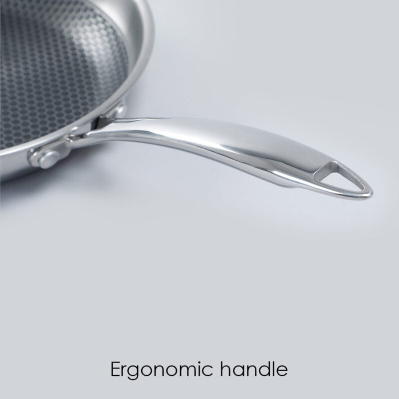 Stanton Nonstick Coated Tri-Ply Stainless Steel | 24 cm Frying Pan | 1.2 L | 2.5 mm Thickness | Silver - Image 7