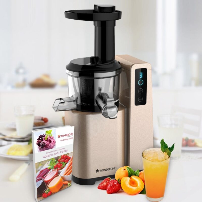 Wonderchef Renewed Cold Press Slow Juicer | Digital Display | High Juice Yield | Powerful DC motor | Slow Squeezing Technology |150W - Image 8