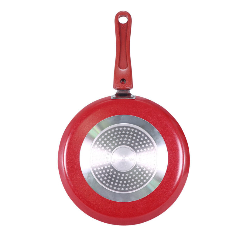 Ruby Plus Cookware Set, 4pc (Dosa Tawa, Fry Pan, Kadhai with Lid), Induction Friendly, Virgin Aluminum, PFOA/Heavy metal free, 2 Years Warranty, Dark Red - Image 5