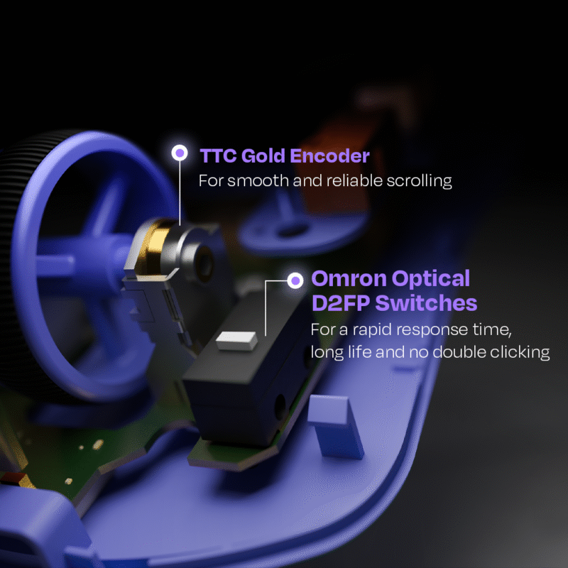 Ikarus White 55g Wireless Gaming Mouse - Image 4