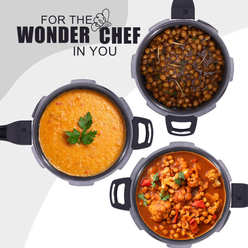 Taurus Hard Anodized 5L Outer Lid Pressure Cooker, SS Lid, Soft Touch Handles for Durability, Induction Friendly, Black, 5 year warranty, ISI Certified - Image 7