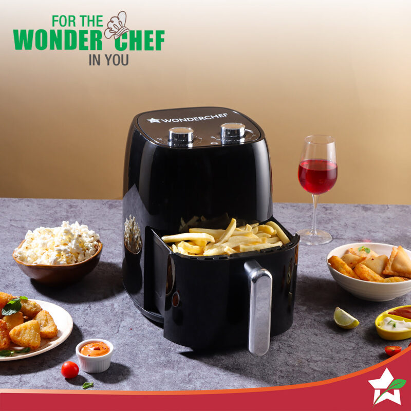 Neo Manual Air Fryer | Rapid Air Technology | Time and Temperature Control | Automatic Shut-Off | Compact Design | 4.5 Litres | 1 Year Warranty | 1500 Watts | Black - Image 5