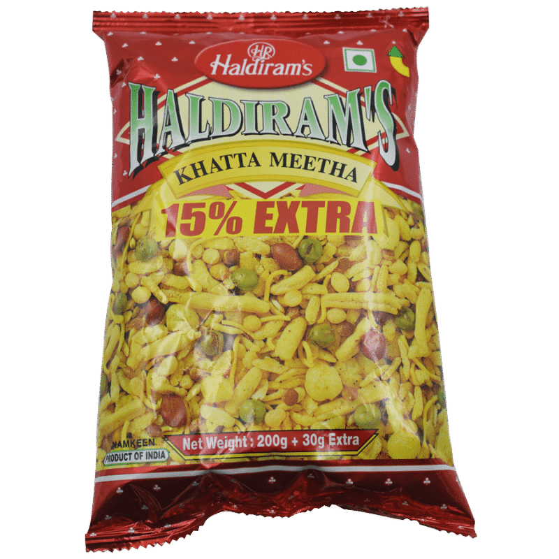 5x Haldirams Namkeen - Khatta Meetha - Pack of 5 (200 g each) Pouch