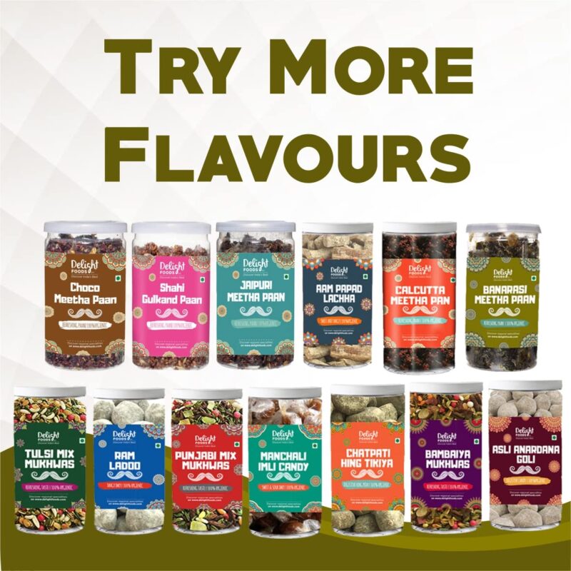 Delight Foods Mukhwas Banarasi Meetha Paan (Without Supari & Areca Nut) (100g) - Image 3