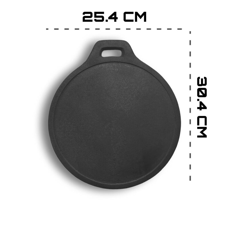 PRAGANIYA COOKWARES TAWA Cast Iron Dosa/Dosa kallu 10 inch Pre-Seasoned Black - Image 8