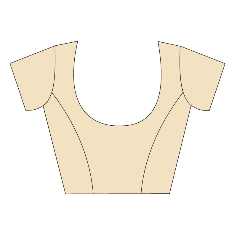 Vimla Women's Mustard Malgudi Art Silk Uniform Saree with Blouse Piece (Mustard; 2123_Free Size) - Image 2