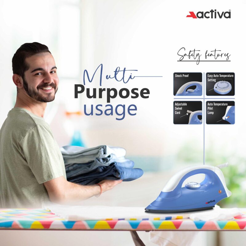 Activa Pluto 3 Jar 500 Watt Mixer Grinder With Coral 750 Watt Dry Iron come with 2 year warranty - Image 5