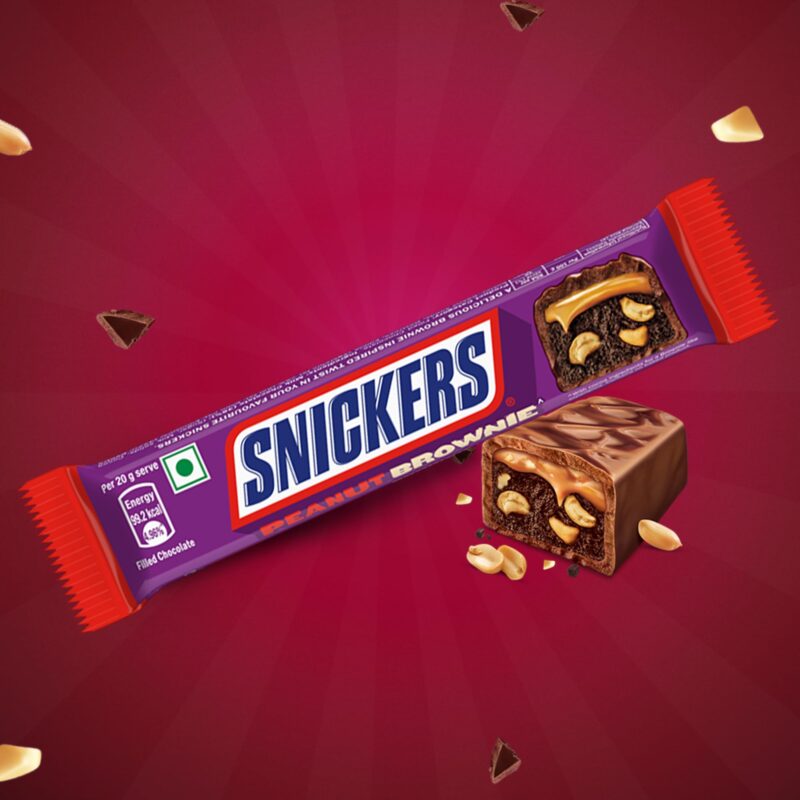 Snickers Peanut Brownie Chocolate Stick |Filled with Brownie, Peanuts & Caramel |Rich & Chewy Chocolate Bar 24g (Pack of 24) | 576gm - Image 7