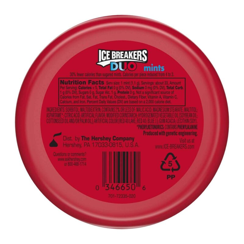Icebreakers Sugar Free Mints Duo Combo (Pack of 3), Rasberry + Watermelon + Strawberry - Image 4