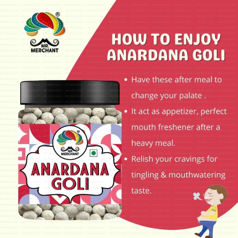 Mr. Merchant Pachak Anardana Goli Churan [Mouth Freshener, Digestive,After-Meal,Mukhwas](300 gm (Jar)) - Image 6