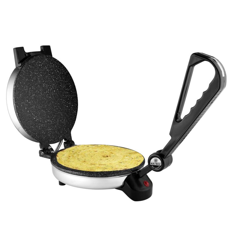 BAJAJ VACCO New Go-Ezzee Chapati/Roti/Khakhra Maker, Mc-02 - Marble (Spatter) Nonstick Coating Wattage 900 Watts, Stainless Steel - Image 9