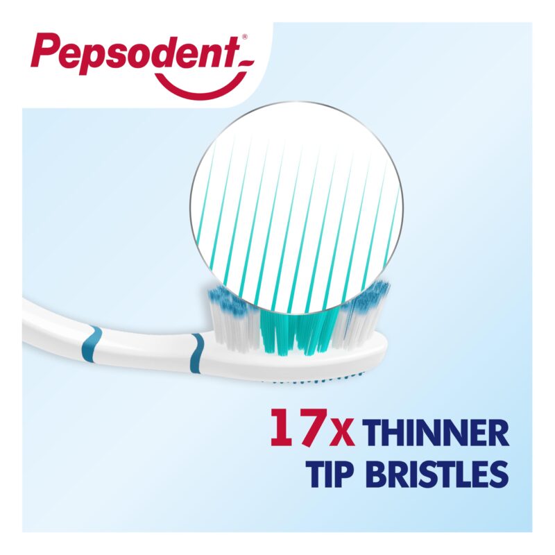 Pepsodent Sensisoft soft bristles manual toothbrush for adults - Pack of 3, Multicolor - for sensitive teeth and gums - Image 5