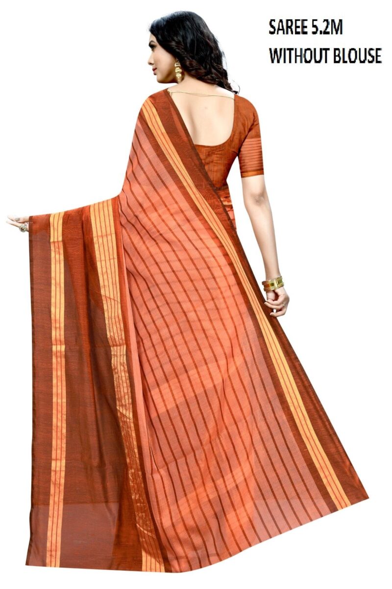 Florence Women's SHALINI FANTA Art Silk Saree Without Blouse(SHALINI FANTA Free Size) - Image 4