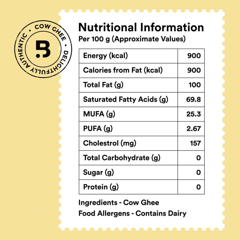 Barosi Premium Cultured Desi Cow Ghee 1 Litre (Combo Pack of 2 * 500ml) | Vedic Bilona Method | Churned from Curd | Pure & Natural | Farm Made in Small Batches | Glass Jar Packing - Image 2