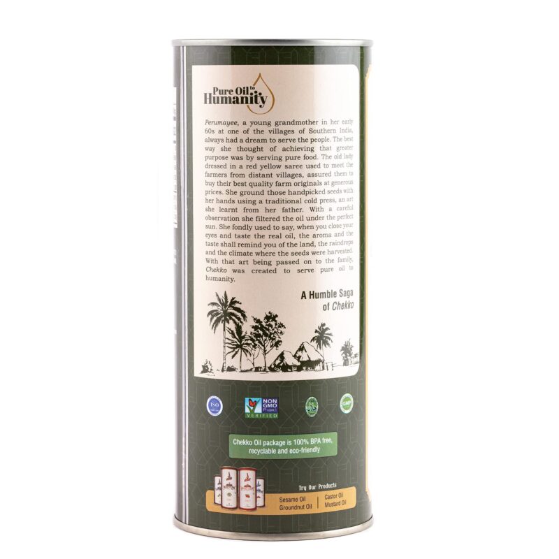 Chekko Cold Pressed Virgin Coconut Oil for Cooking Food, Massage, Diet, Oil Pulling, 100% Natural (1 LTR / 500 ml) (1 Ltr) - Image 3