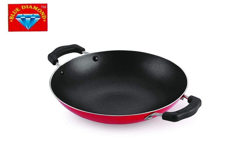 Xtend Diamond Appachetty Non-Stick Aluminium Appachatti with Stainless Steel lid, 2.6mm, Red/Black, 23cm, Gas Compatible - Image 3