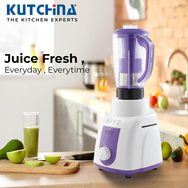 Kutchina Milano Excel Mixer Grinder 750 Watt with 4 Jars (Juicer Jar, Liquidizing, Wet Grinding, Chutney Jar) | Stainless Steel Blades | Mixer Grinder 750+ Watt | 2Yrs on Product, 5Yrs on Motor - Image 4