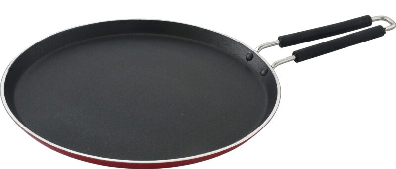 SOWBAGHYA Non Stick Xtra Large Dosa Tawa - Red | Thickness: 4 mm | Dia: 305 mm | 3Layer Whitford Coating | Non Induction