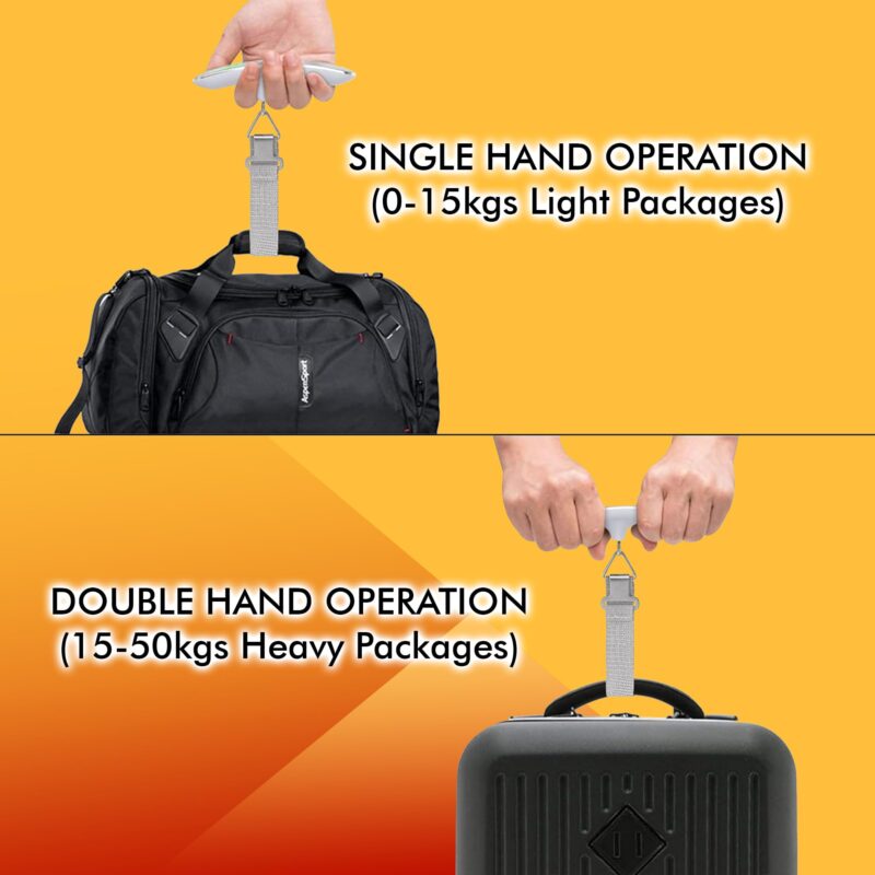 Billebon Weighing Scale for Luggage with LCD Display. 50kg Weighting Scale Limit Weighing Machine Suitable for Flights and Travel Bags - Image 3