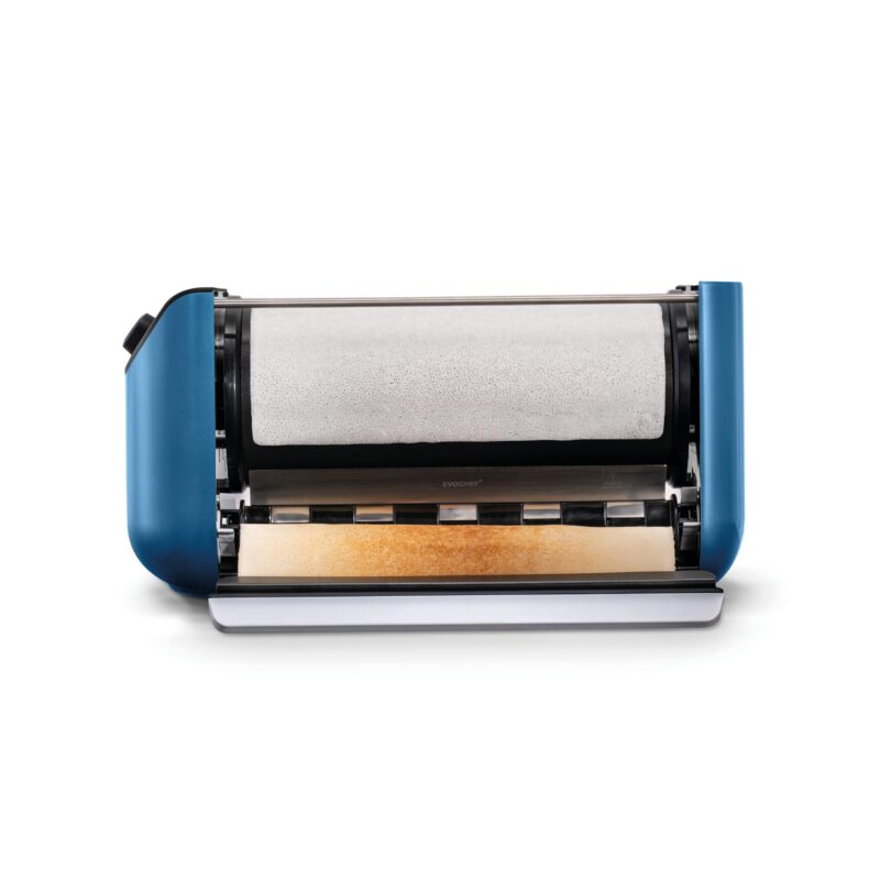 EVOCHEF EC Flip Automatic Dosa Maker, 1-Minute Dosas, 360° Food Grade Coated Roller, Easy Cooking Time & Thickness Control, Touch Controls, Compact & Portable, 1600W, 1 Year Warranty, Metallic Blue - Image 6