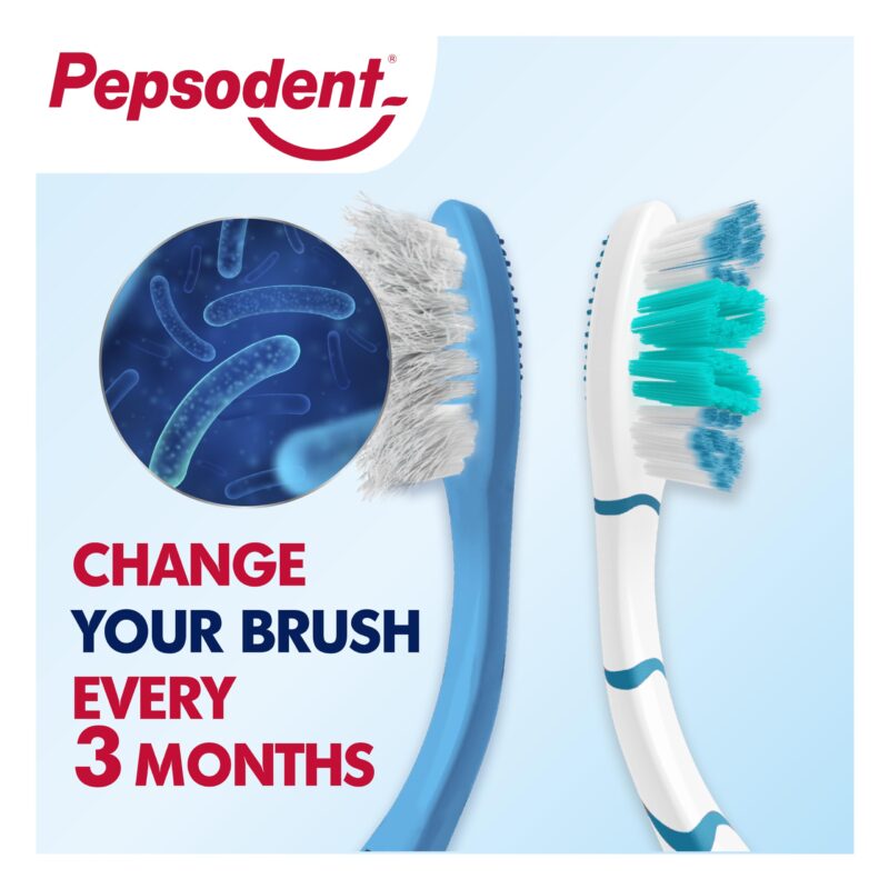 Pepsodent Sensisoft soft bristles manual toothbrush for adults - Pack of 3, Multicolor - for sensitive teeth and gums - Image 3