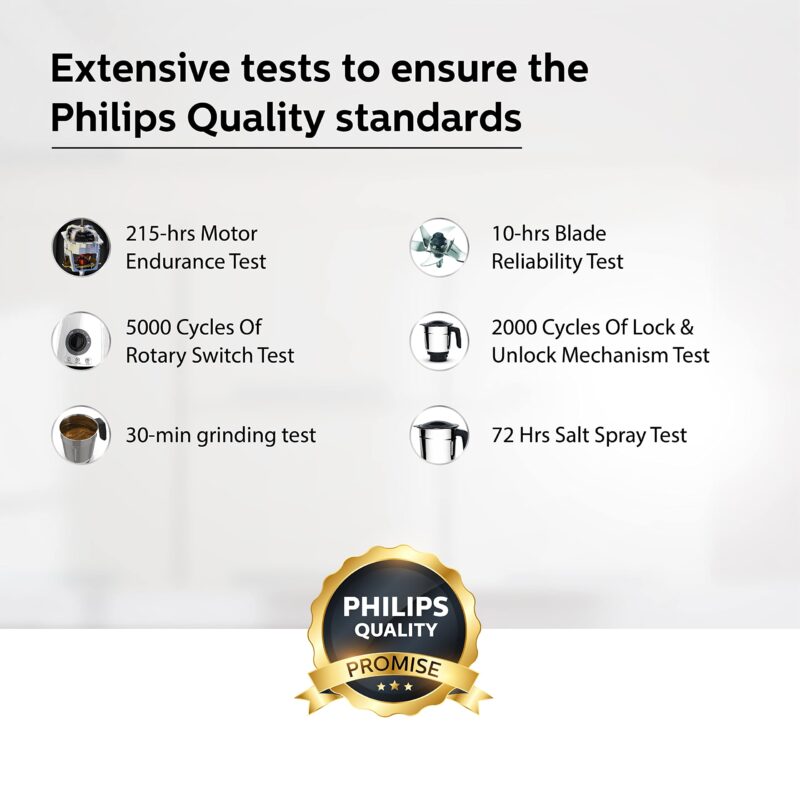 Philips HL7703/00 1000 Watt Mixer Grinder Copper Motor, 4 Jar with 5 Year Warranty on Motor - Image 2