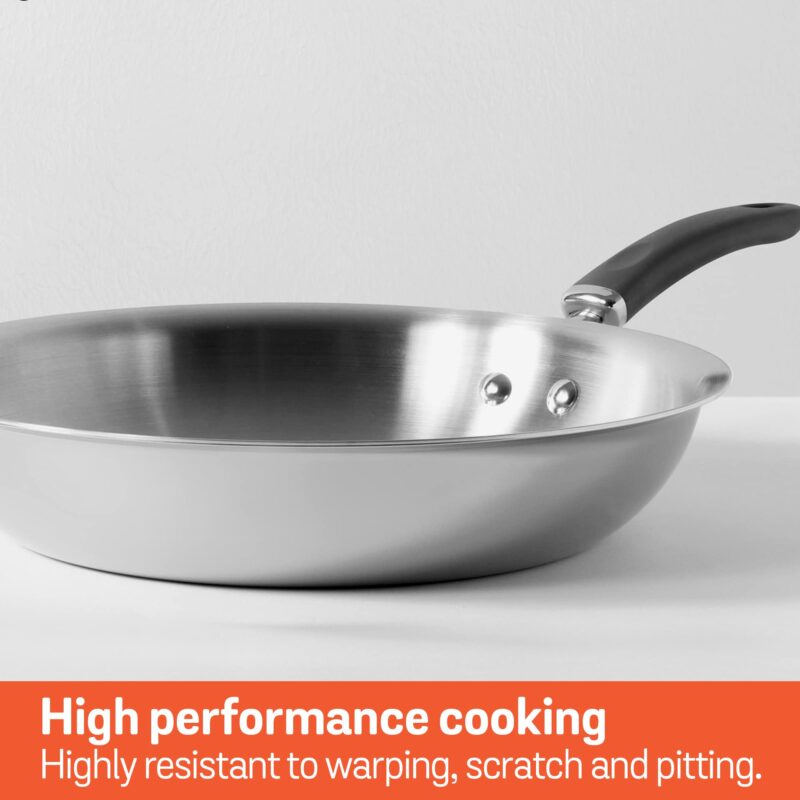 Meyer Trivantage Nickel Free Stainless Steel Triply Frypan | Steel Pan for Cooking | Fry pan Tri ply with Heavy Bottom | Frying Pan Small | Gas and Induction Base, 20cm/ 1.08 Litre, Silver - Image 4