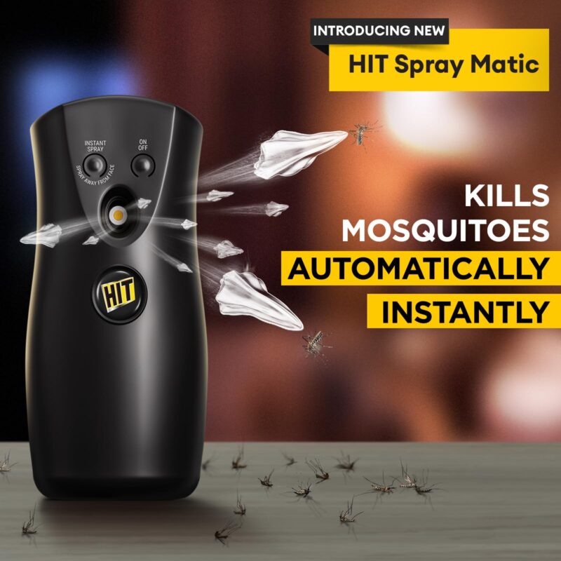 HIT Spray Matic Mosquito Repellent Dispenser Machine + 1 Refill | Automatic Spraying Every 2 hours for Total 6 hours | 12hrs Mosquito Protection | Refill Lasts Up to 2 Months - Image 8