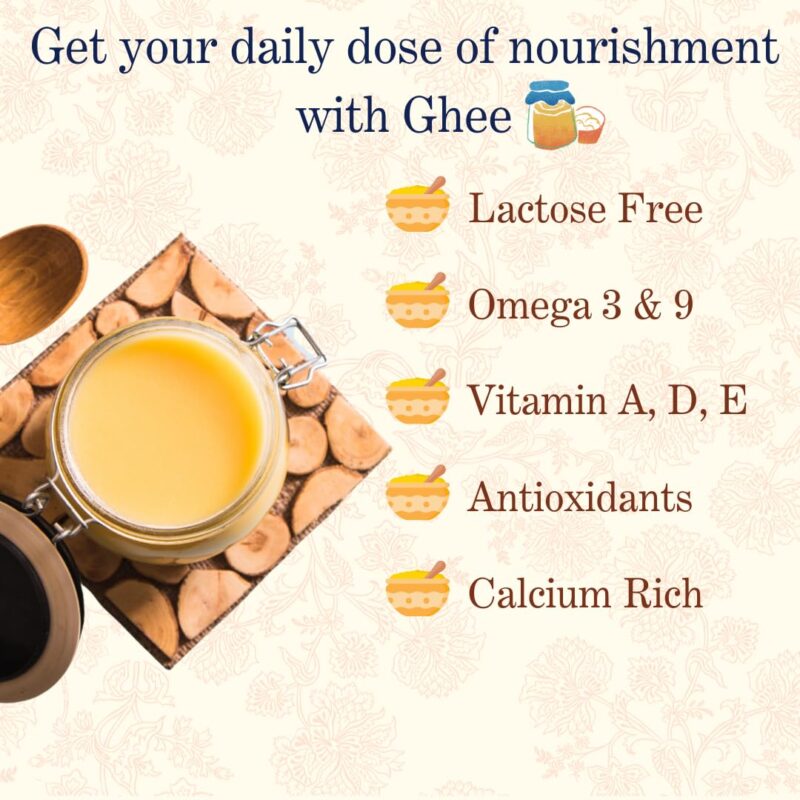 Earthen Story A2 Ghee from Gir Cow 500ml | A2 cow ghee bilona method from curd | 100% Pure, Natural & Healthy | A2 gir cow ghee in Glass Jar | Lab Tested - Image 3