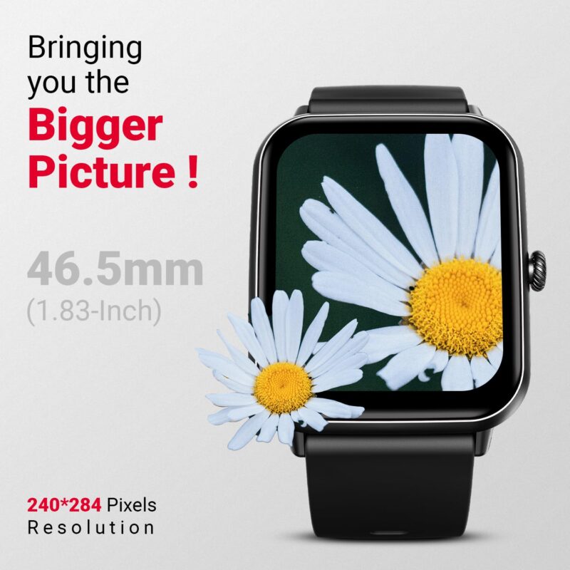 Fire-Boltt Ninja Call Pro Plus Smart Watch 1.83 inch with Bluetooth Calling, AI Voice Assistance, 100 Sports Modes IP67 Rating, 240 * 280 Pixel High Resolution (Black) - Image 9