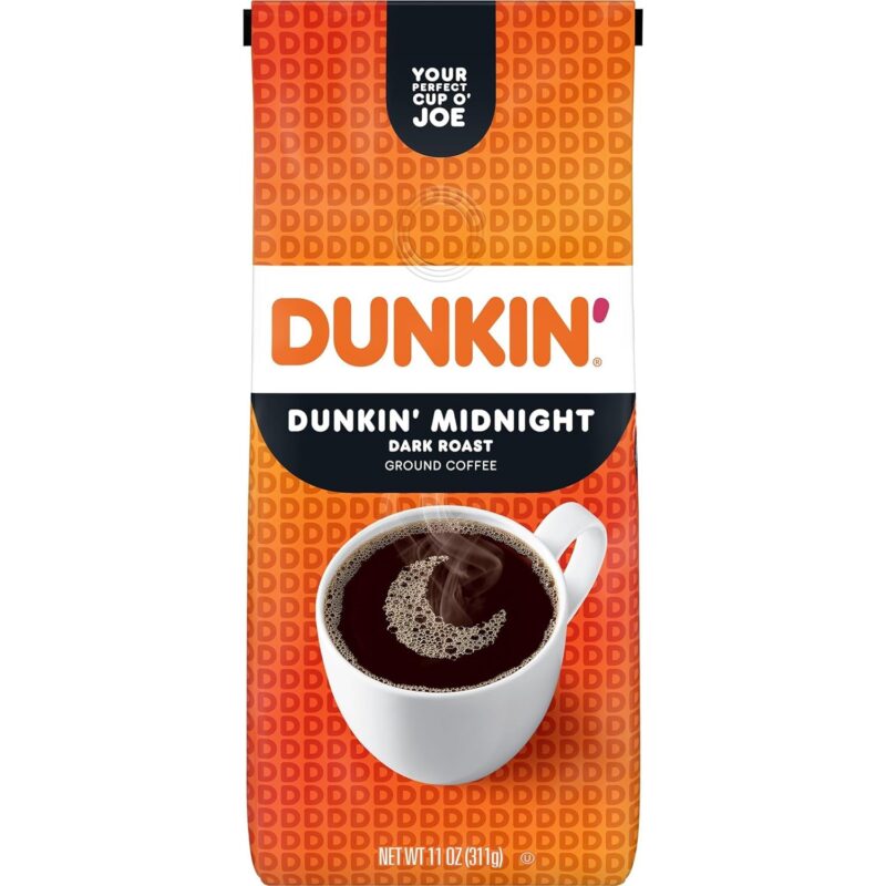 DUNKIN DONUTS Midnight Dark Roast Ground Coffee 311G - Image 2
