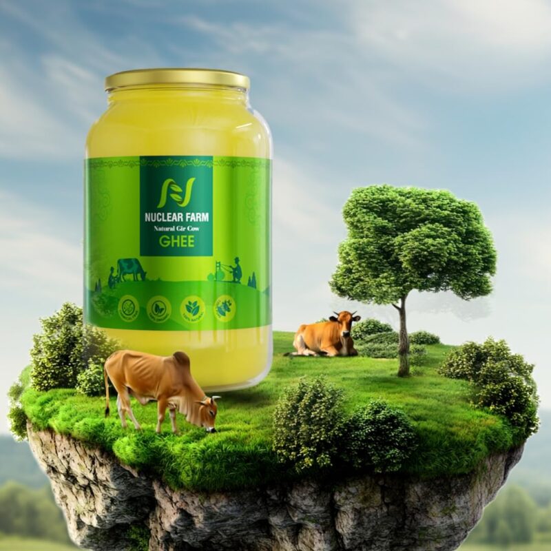 NUCLEAR FARM A2 Gir Cow Ghee (500 ml) – Bilona Method & Grass-Fed | A2 Desi Ghee for Cooking & Ayurveda | Rich & Healthy - Image 7