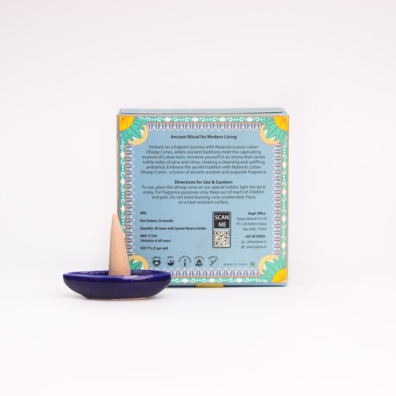 Nytarra's Loban Luxury Incense Cones | Pack of 3| 120 pcs | Special Ceramic Holder | Dhoop Cones for Fragrance | Dhoop Cones for Pooja, Home, Office, Aromatherapy & Meditation - Image 8