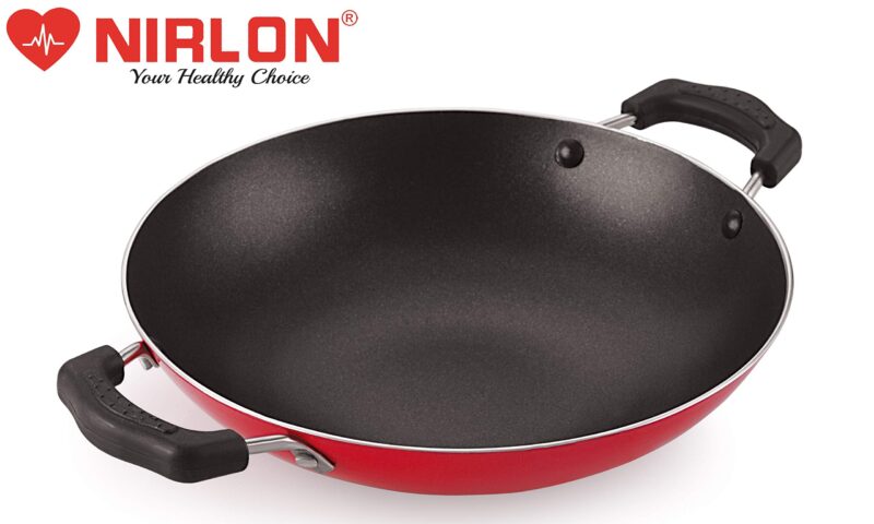 Nirlon Non Stick Aluminium Gas Compatible Appa Chatti/Appam Pan/kallu with Steel Lid 22.5cm - 1 LTR[New_26mm_Classic_AC] - Image 6
