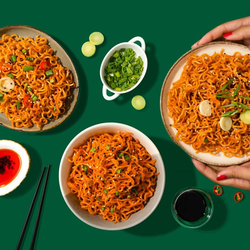 25x Masterchow K-chow Korean Veg Instant Ramen Noodles - 92g each  - Pack of 25 - Image 3