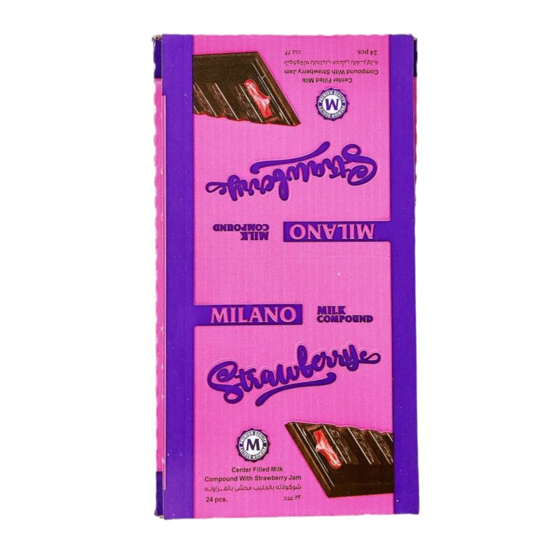 24x Milano Strawberry Chocolate Bar 24pcs Box - 576g (Strawberry) - Image 2
