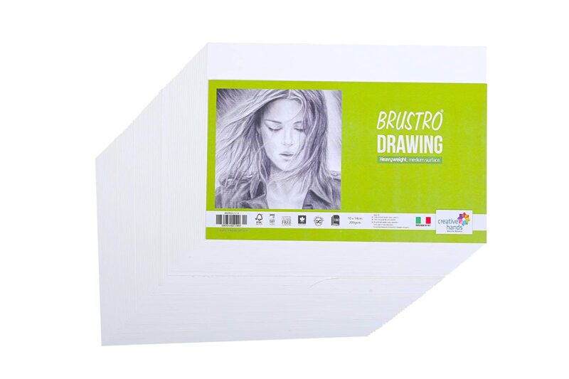 Brustro Artists' DRAWING PAPER 200GSM 100 SHEETS. Size 10 X 14 cm - Image 4