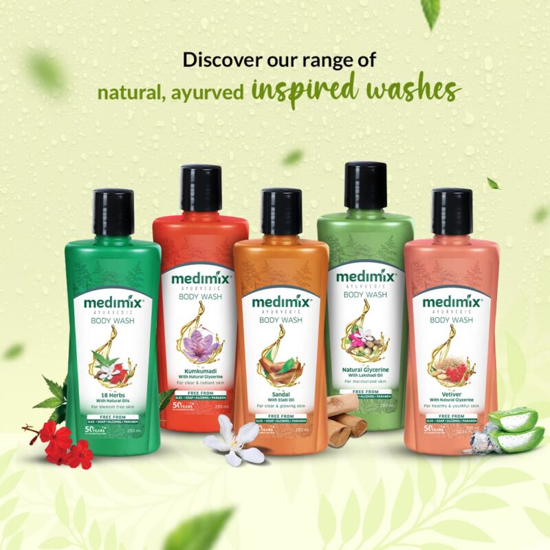 Medimix Ayurvedic Body wash, Turmeric & Argan Oil For Radiant, Blemish-Free, & nourished skin 250ml | Vitamin E infused Shower Gel | Herbal | Paraben-free & Sulphate-free - Image 4