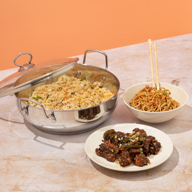 Vinod Cookware Induction friendly Kadai with Lid, 1.5 Litres - Image 5