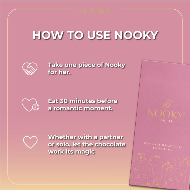 InstaEats Nooky Dark Chocolate Bars For Her|Luxurious Dark Chocolate For Uplifting Mood|Best Gift For Her (Pack Of 1),58 Gram - Image 3