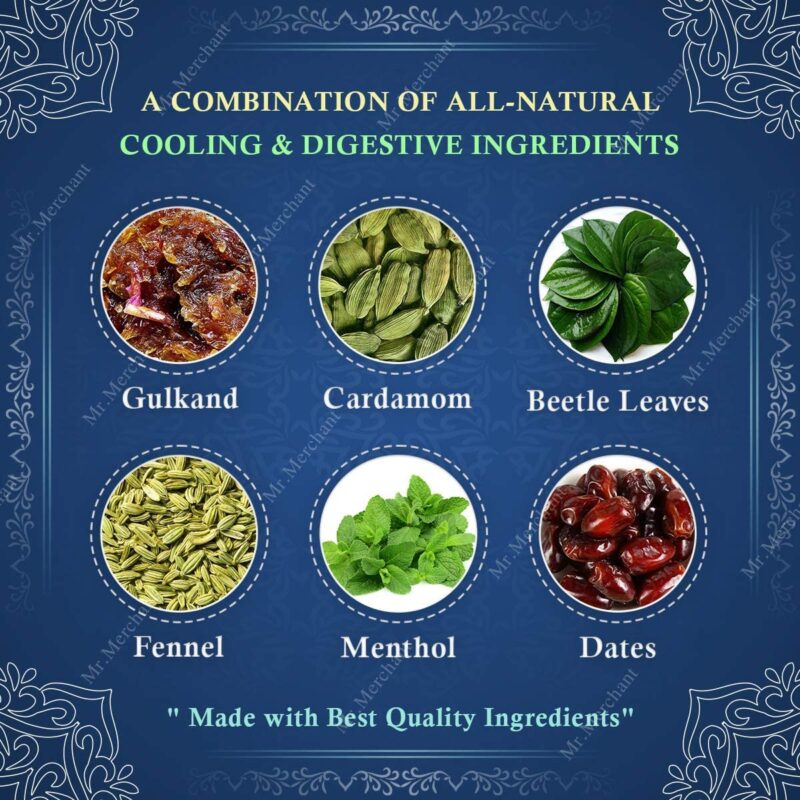 Mr. Merchant Mukhwas Mouth Freshener 5 in 1,(300g) Green Madrasi Saunf Mukhwas, Rajasthani Mukhwas, Gulab Mukhwas, Bangali Mukhwas and Colorful Sauf | Premium Mukhwas Mouth Freshener (Pack of 1) - Image 2