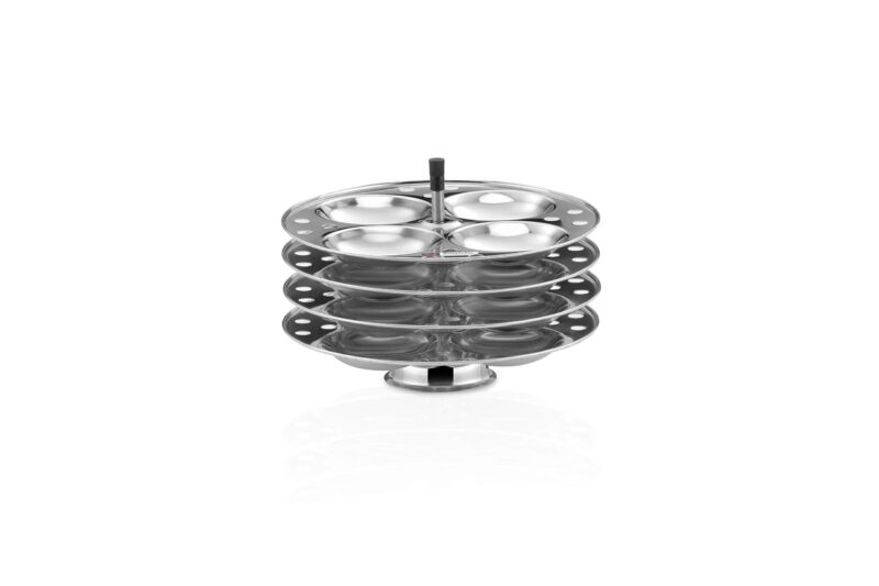 Butterfly Stainless Steel Idli Cooker, Idly Maker Set with 4 Plates, 16 Idlies, Silver, Standard, 4 Liters - Image 3