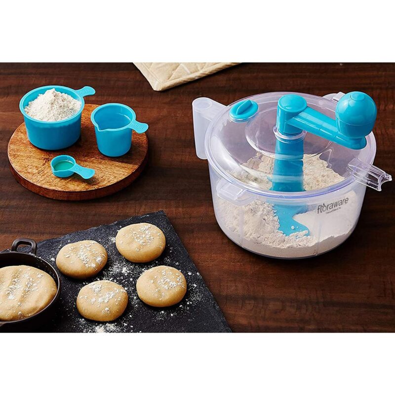 Floraware Food Safe 3 in 1 Food Processor Atta/Dough, Kneader/Maker, Vegetble Cutter, Beater, BPA Free, Blue - Image 8