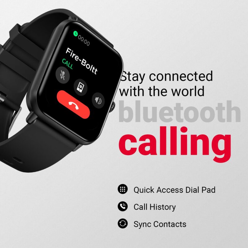Fire-Boltt Ninja Call Pro Plus Smart Watch 1.83 inch with Bluetooth Calling, AI Voice Assistance, 100 Sports Modes IP67 Rating, 240 * 280 Pixel High Resolution (Black) - Image 8