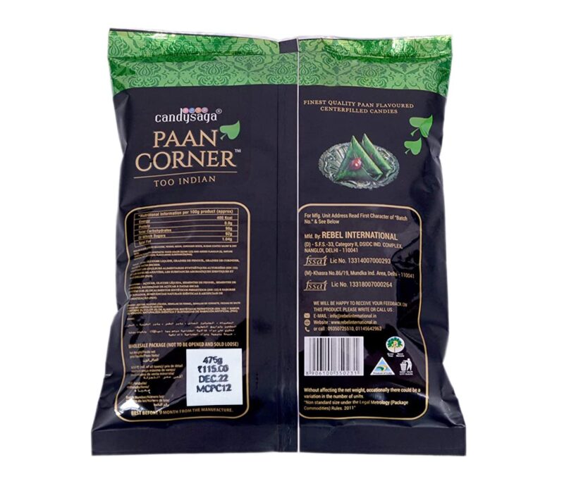 4x CandySaga Paan Corner Paan Flavoured Candy (Packet) (Pack Of 4) - 1860 Gram - Image 4