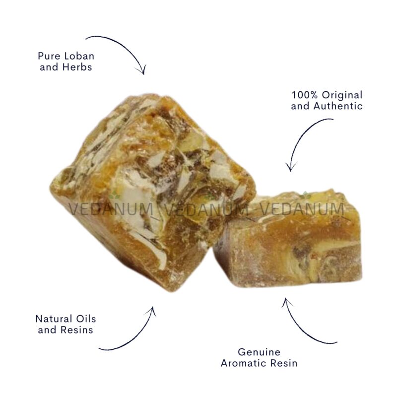 Vedanum Premium 100% Natural Afghani Loban for Pooja, Air Purification, Meditation, Home Fragrance - 80 Gm Jar - Image 5