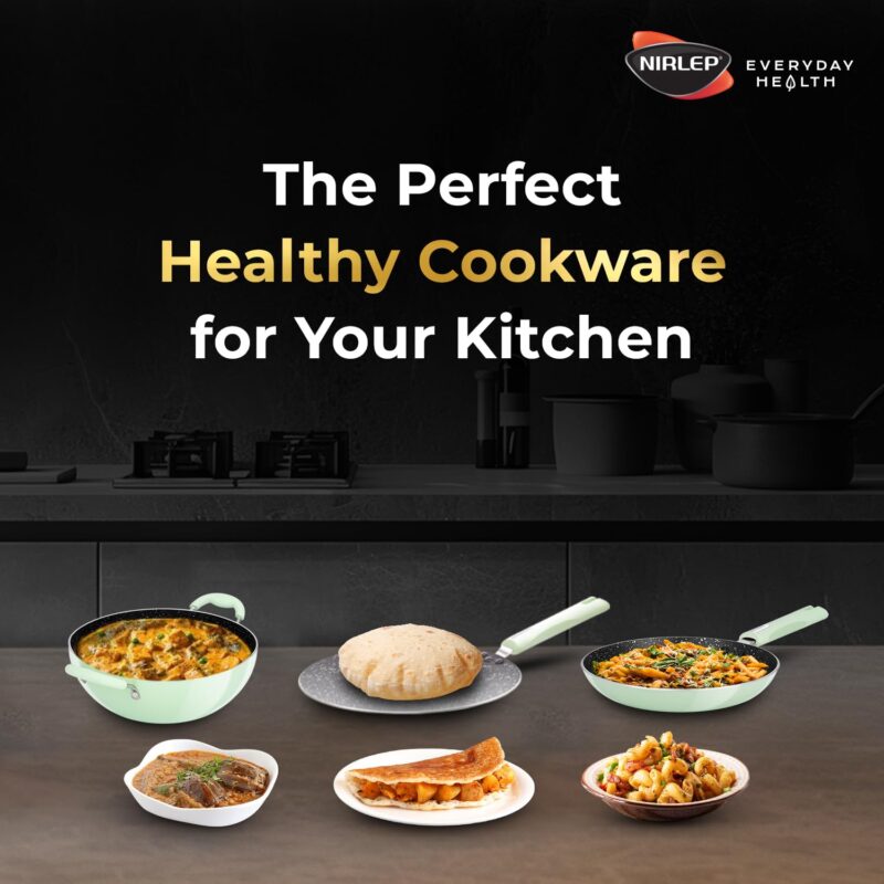 NIRLEP NutriHealth Dosa Tawa 32 cm I Patented Silver Ion Coating I Metal-Spoon Friendly I I Soft Touch Handle I Multi-Purpose Non-Stick Tawa for Dosa, Uttapam and Pancake I 18M Guarantee - Image 2